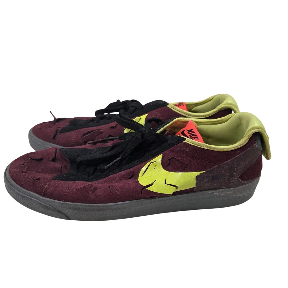 Nike Blazer Low 77 Doyenne Maroon Volt Black DN2067-600 Mens Size 9